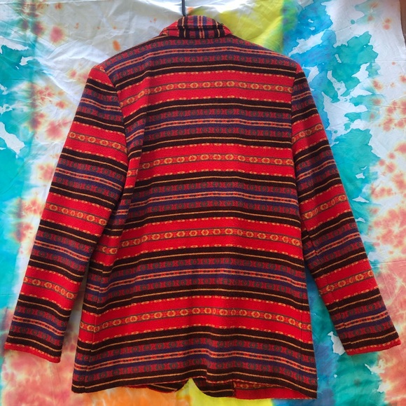 SOLD! Vintage Southwestern Santa Fe Stripe Blazer - Picture 2 of 5
